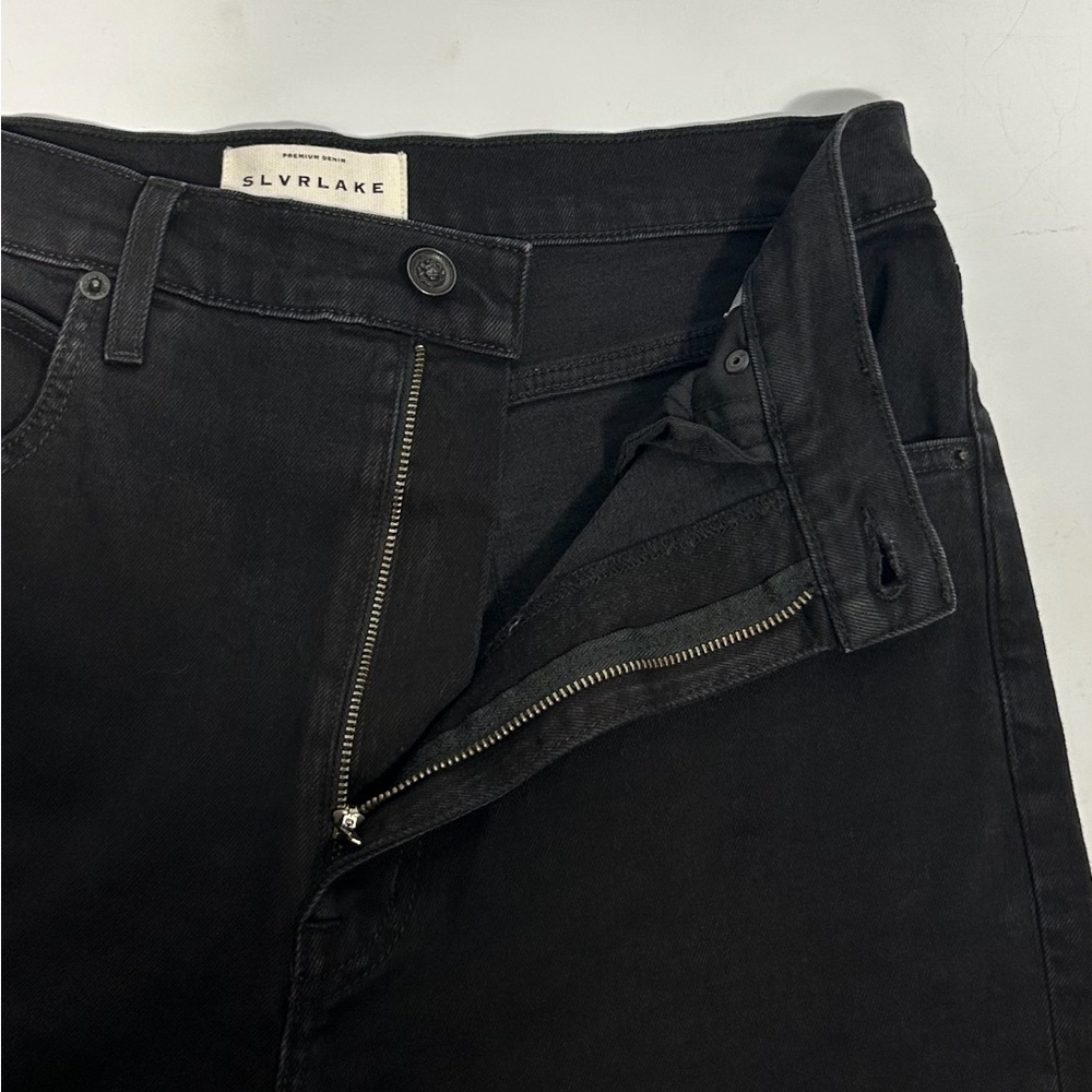 New SLVRLAKE High Rise Slim Beatnik Hidden Valley  Jeans Size 32 Black - Picture 8 of 12